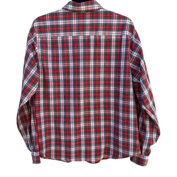 The Fox Collection Womens Red Plaid Button-Up Long Sleeve Cotton Blend Shirt 16 - Picture 7 of 8